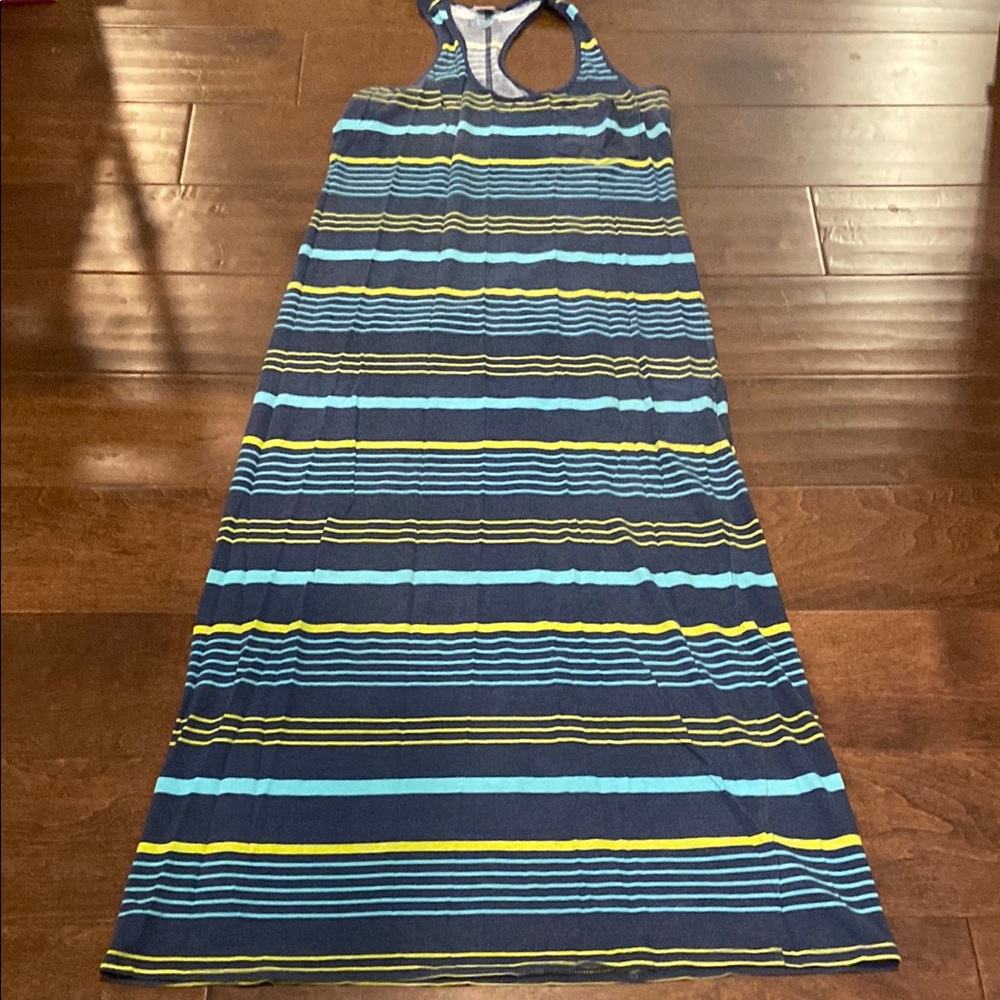 Roxy Blue and Yellow Halter Sundress